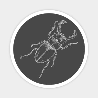 Stag beetle pointillism illustration Magnet